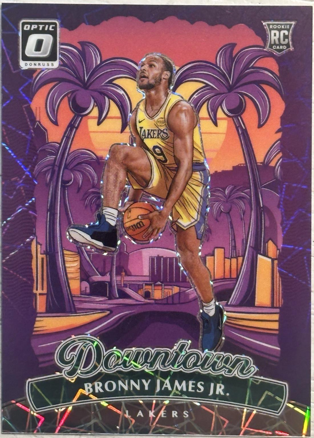 Bronny James Jr. #26 2024 Panini Donruss Optic Downtown Basketball