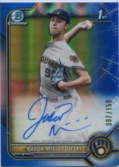 Jacob Misiorowski [Blue] #CDA-JMI Baseball Cards 2022 Bowman Draft Chrome Autographs Prices
