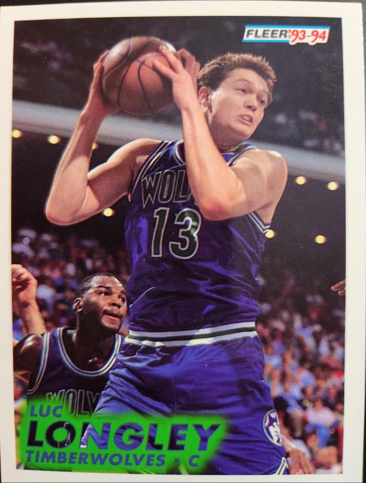 Luc Longley #124 Basketball Cards 1993 Fleer