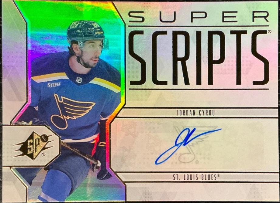 Jordan Kyrou #SS-JK 2025-26 SPx Hockey SuperScripts