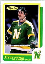 Steve Payne #219 Hockey Cards 1986 O-Pee-Chee