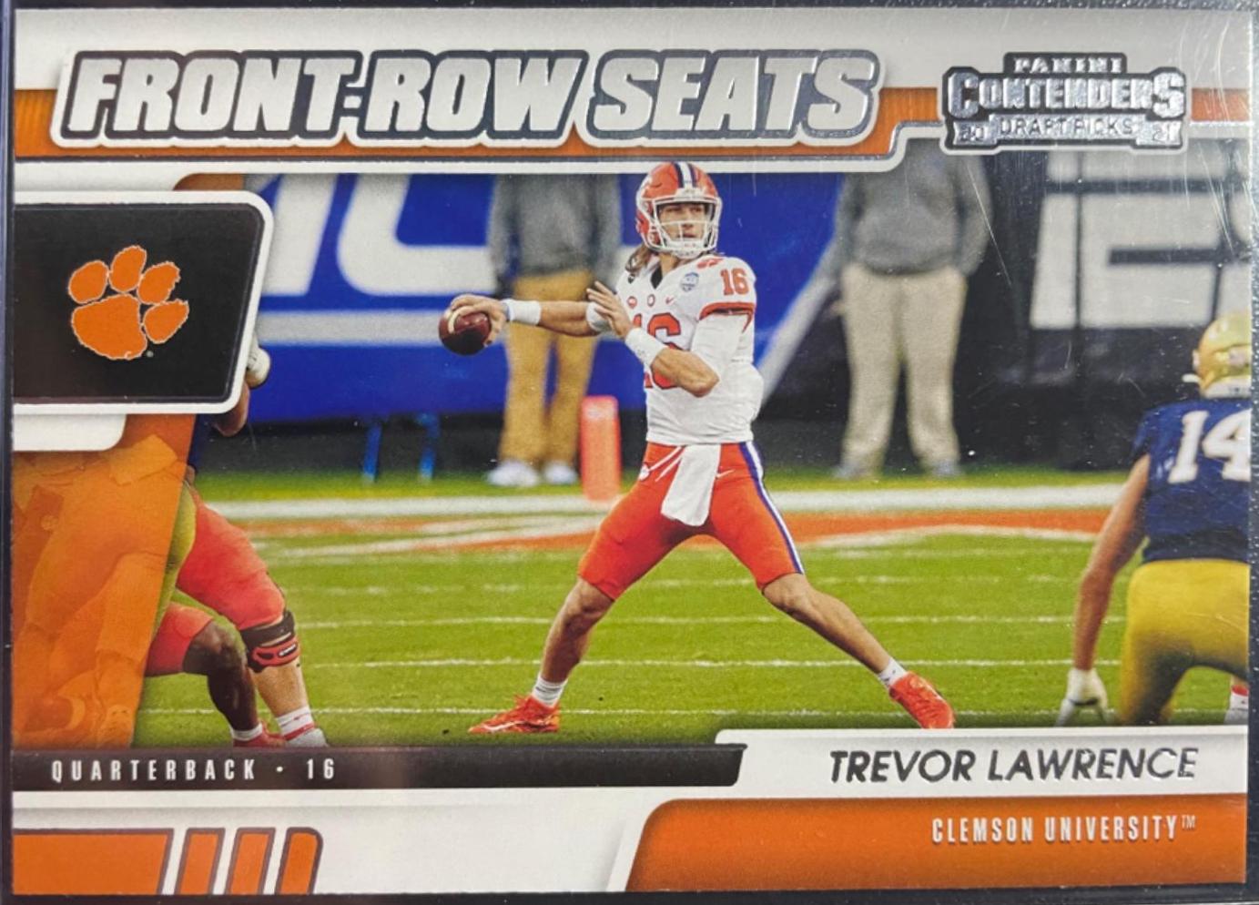 Trevor Lawrence #1 Football Cards 2021 Panini Contenders Draft Picks Front Row Seats