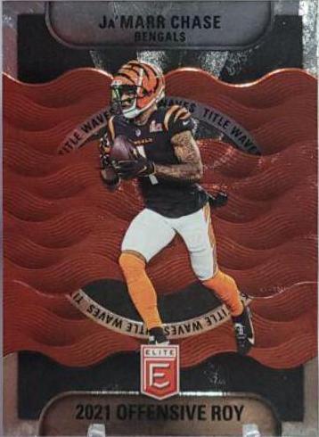Ja'Marr Chase #TW6 2022 Panini Donruss Elite Title Waves Football