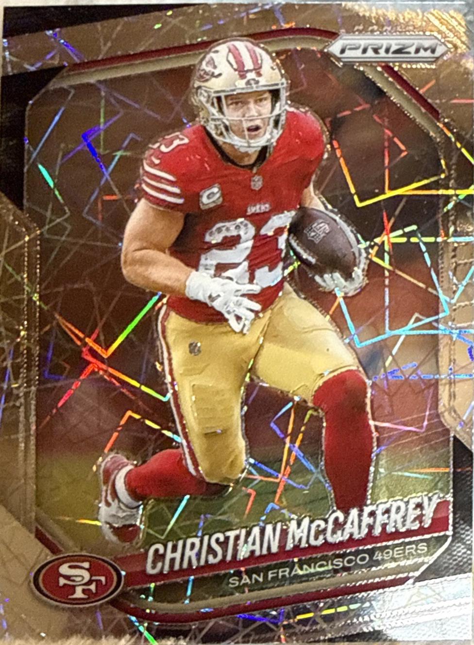 2025 Panini Prizm Christian McCaffrey [Lazer] #156 card