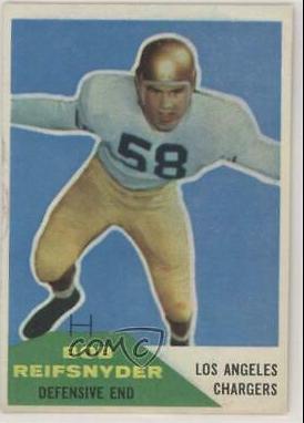 Bob Reifsnyder #42 Football Cards 1960 Fleer