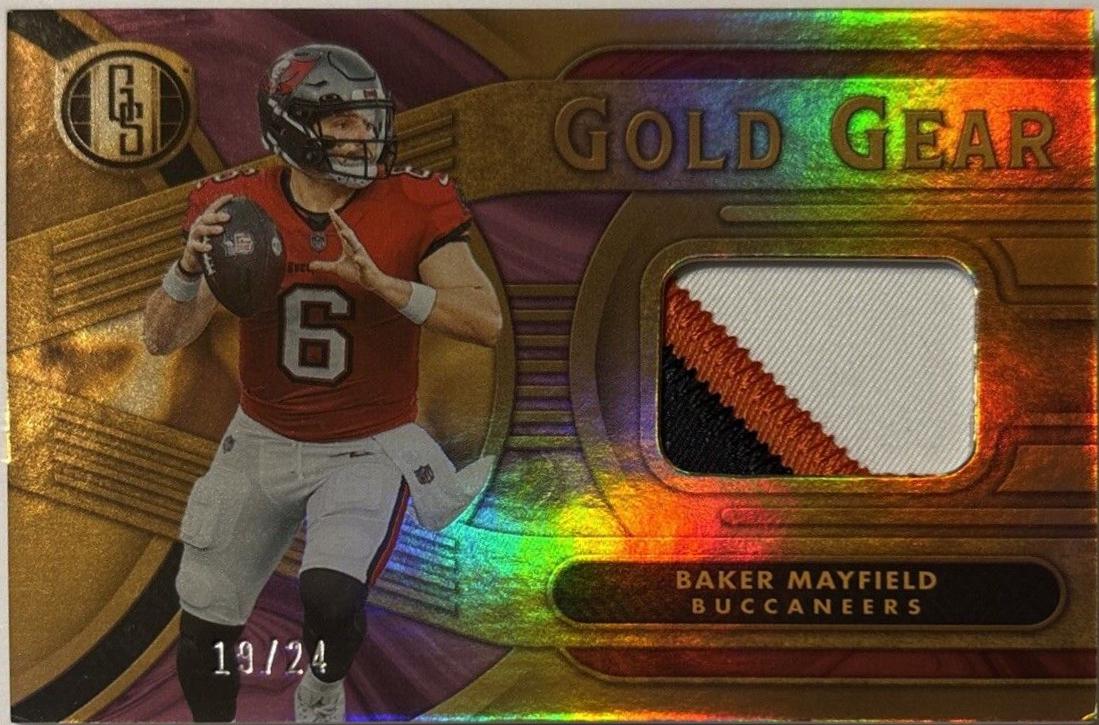 Baker Mayfield #GG-BMD Football Cards 2024 Panini Gold Standard Gold Gear