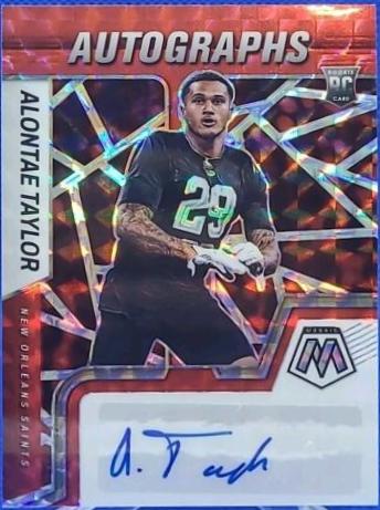Alontae Taylor #RAM-AT Football Cards 2022 Panini Mosaic Rookie Autographs