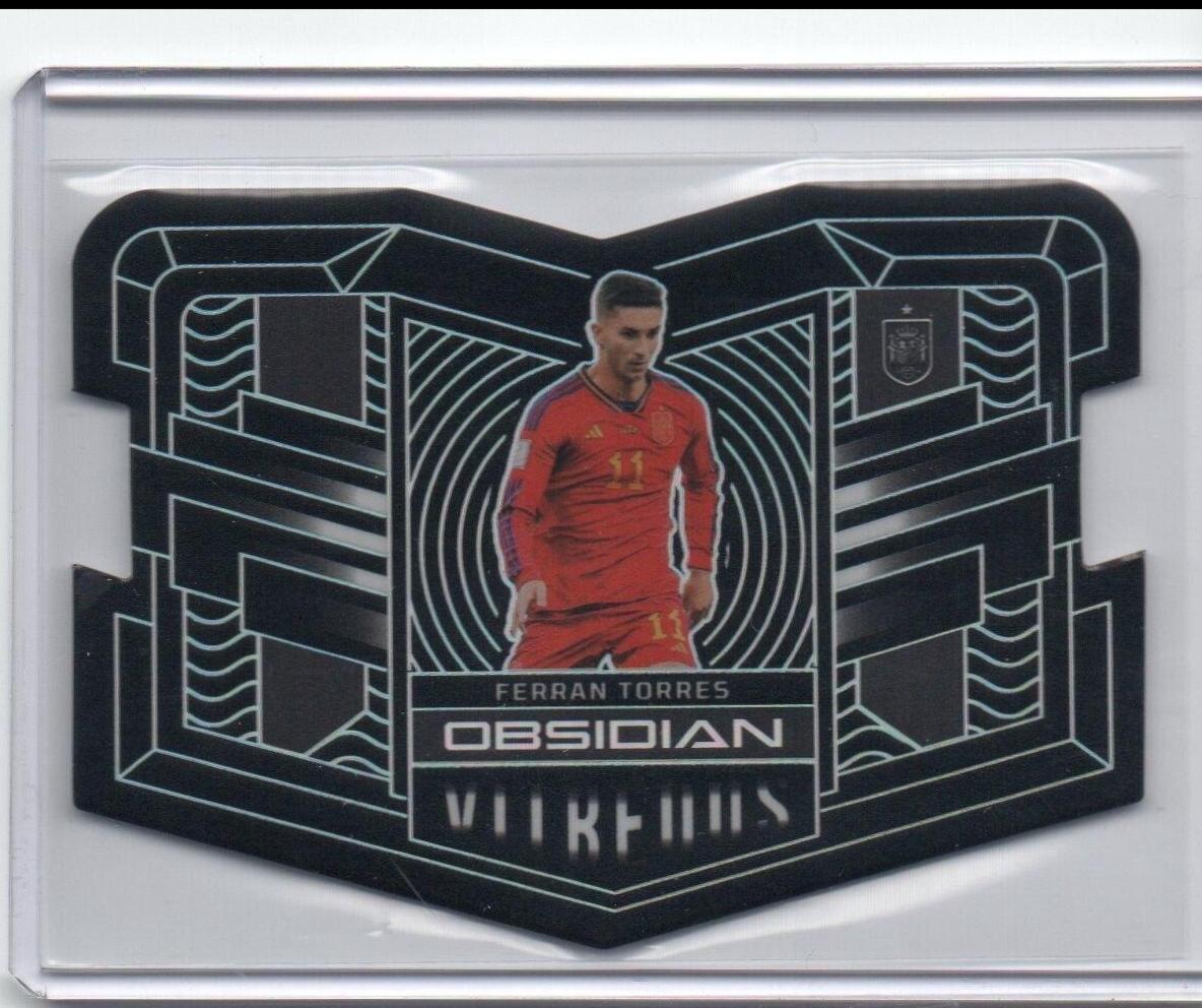 Ferran Torres #1 Soccer Cards 2022 Panini Obsidian Vitreous