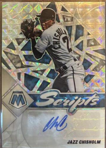 Jazz Chisholm #SC-JC Baseball Cards 2022 Panini Mosaic Scripts Autographs