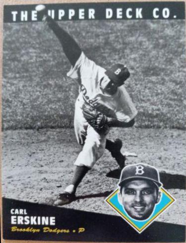 Carl Erskine #187 1994 Upper Deck All-Time Heroes Baseball