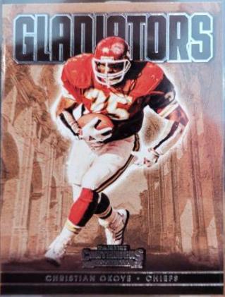 Christian Okoye #GLD-CHO Football Cards 2022 Panini Contenders Gladiators