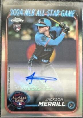 Jackson Merrill #ASGCA-JM Baseball Cards 2024 Topps Chrome Update All-Star Game Autograph