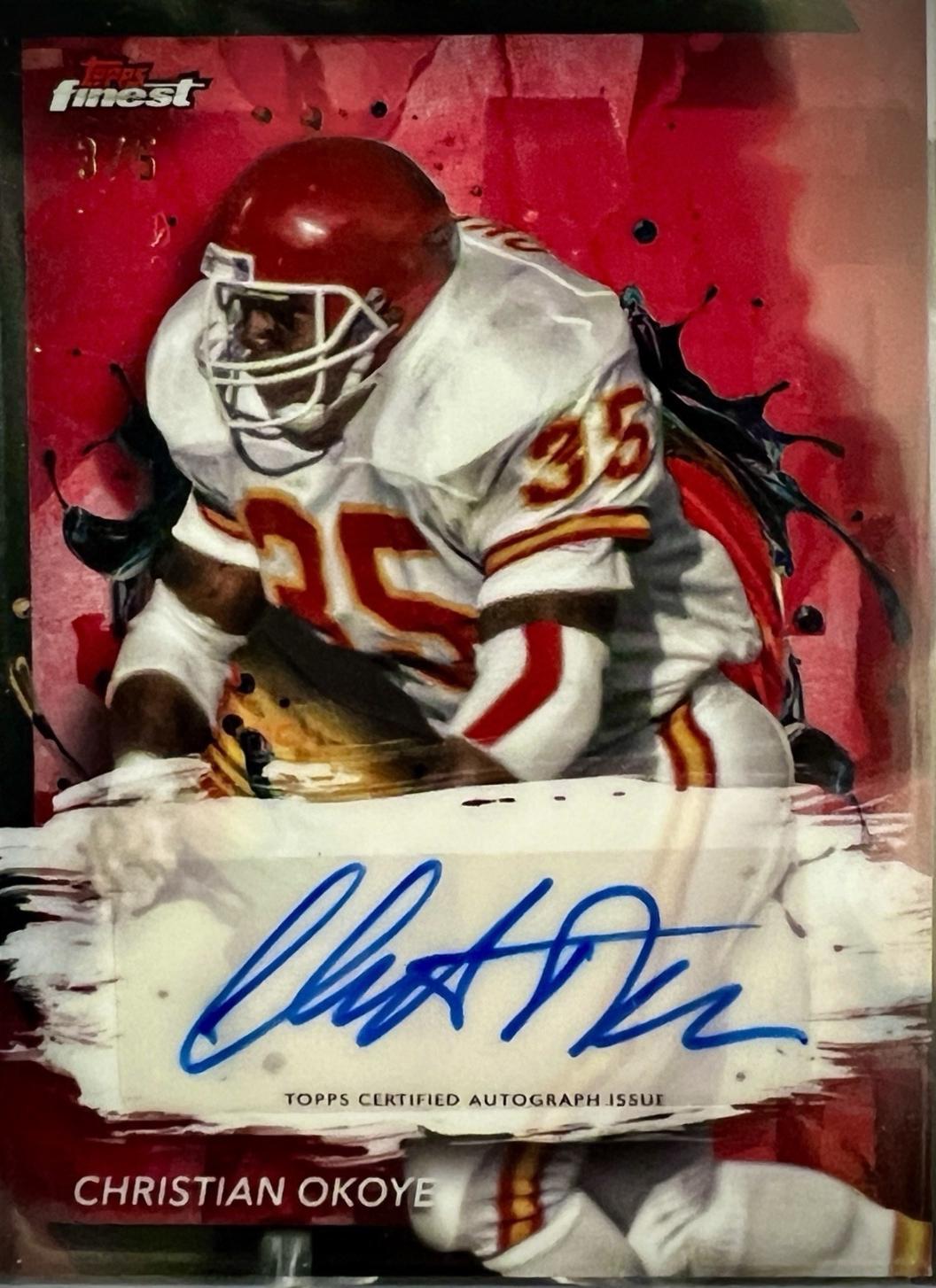 Christian Okoye [Red Refractor] #FA-CO