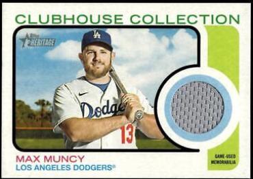 Max Muncy #CC-MM 2022 Topps Heritage Baseball Clubhouse Collection Relics
