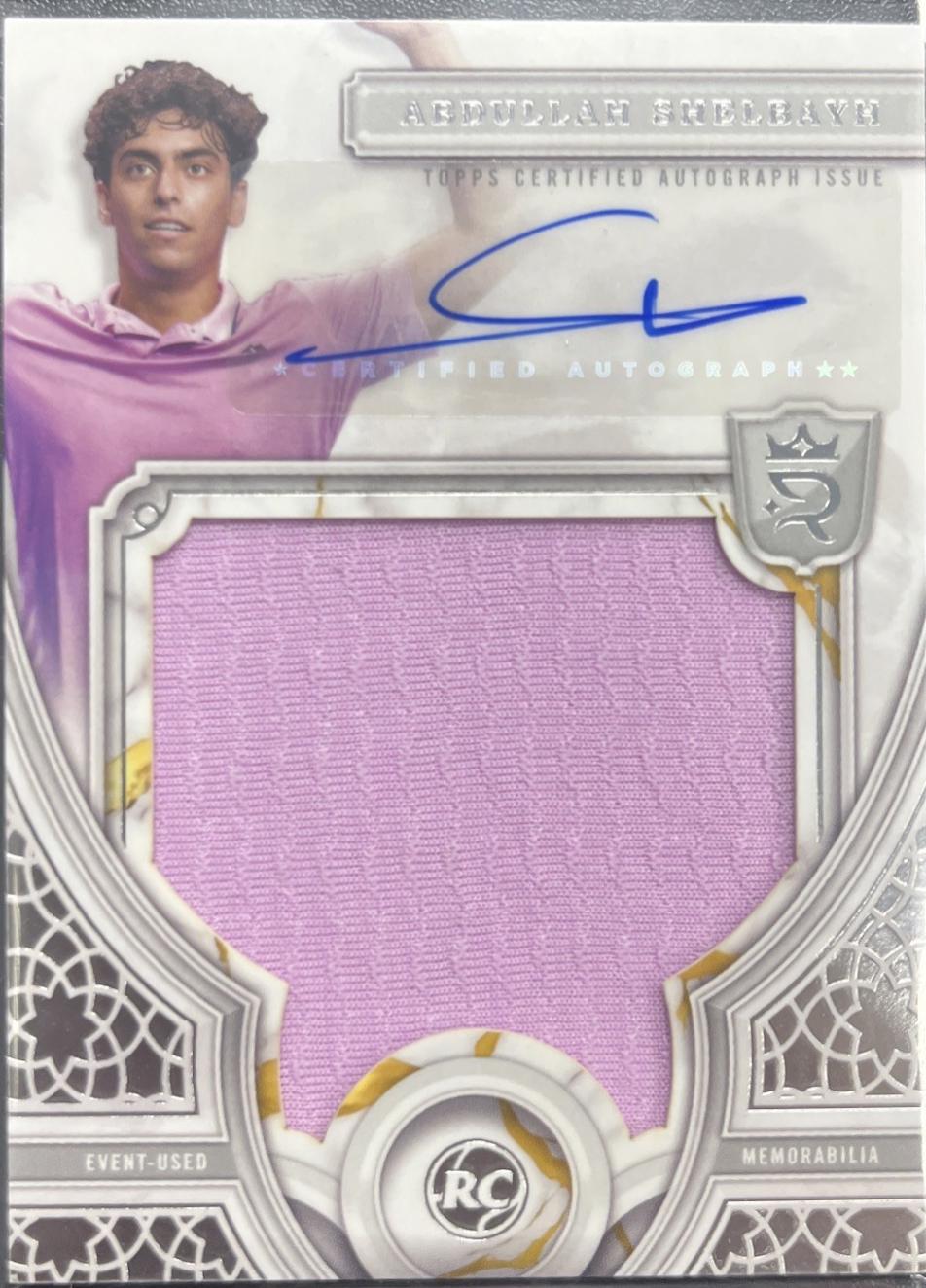 Abdullah Shelbayh #RRA-AS Tennis Cards 2024 Topps Royalty Rookie Relic Autograph