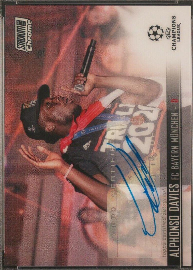 Alphonso Davies #CA-ADV Soccer Cards 2020 Topps Chrome UEFA Champions League Autographs