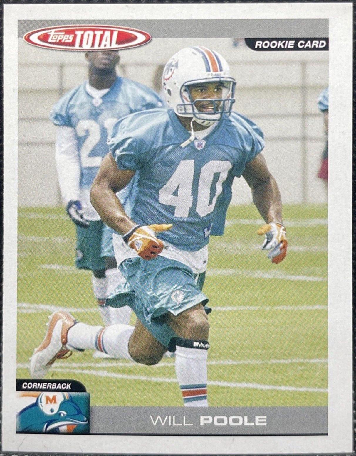 Will Poole #398 Football Cards 2004 Topps Total
