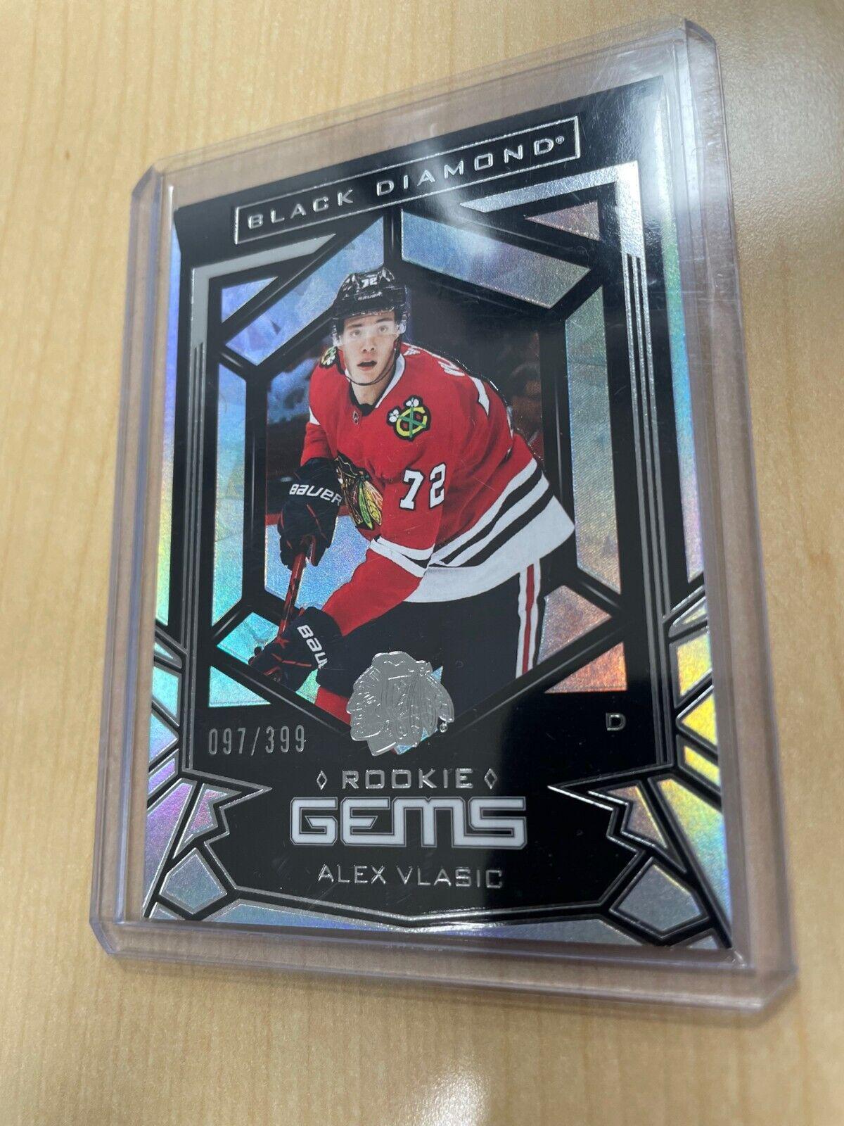Alex Vlasic #RG-AV Hockey Cards 2022 Upper Deck Black Diamond Rookie Gems