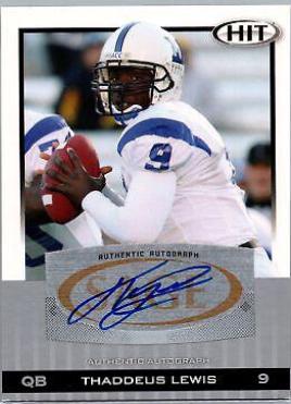 Thaddeus Lewis #A9 Football Cards 2010 Sage Hit Autographs