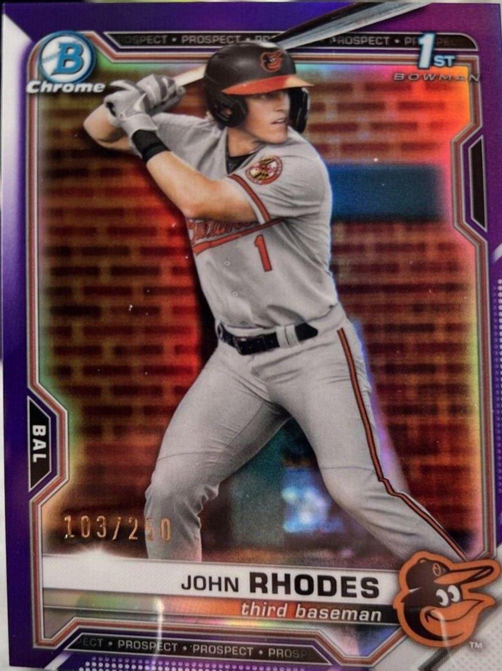 John Rhodes [Purple Refractor] #BDC-80 Prices | 2021 Bowman Draft ...