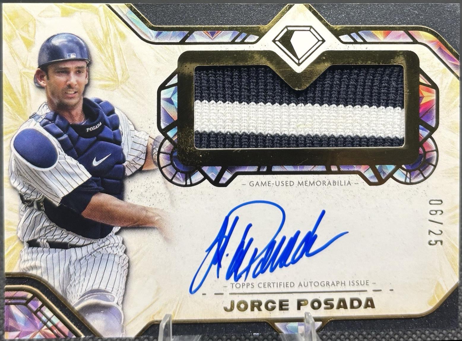 Jorge Posada #AJP-JP 2025 Topps Diamond Icons Autographed Jumbo Patch Baseball