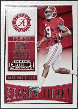 Amari Cooper #7 Football Cards 2016 Panini Contenders Draft Picks