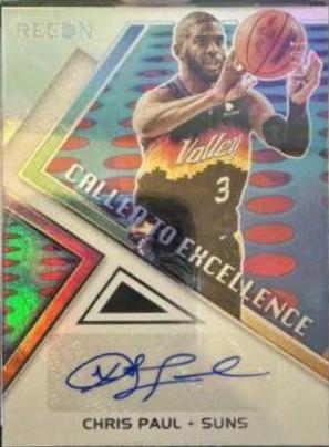Chris Paul #CES-CPL Basketball Cards 2021 Panini Recon Called to Excellence Signatures