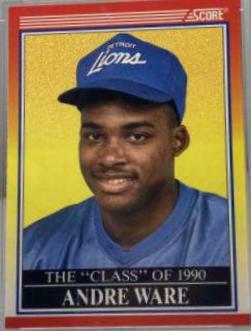 Andre Ware #607 Football Cards 1990 Panini Score