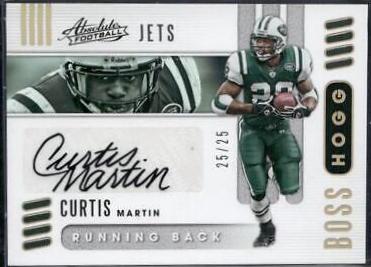 Curtis Martin #BHA-CM Football Cards 2019 Panini Absolute Boss Hogg Autos
