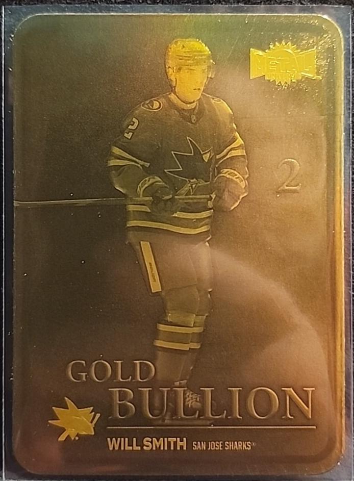 Will Smith #GB-33 Hockey Cards 2024 SkyBox Metal Universe Gold Bullion