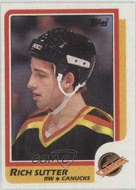 Rich Sutter #29 Hockey Cards 1986 Topps