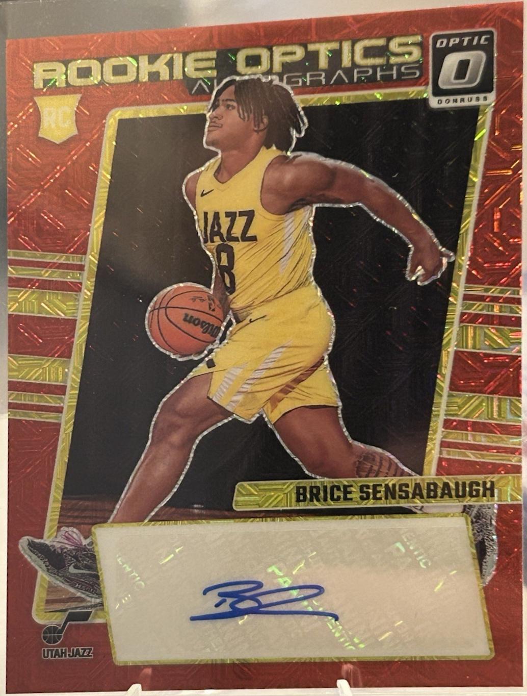 Brice Sensabaugh #ROA-SEN 2023 Donruss Optic Rookie Autographs Holo Basketball