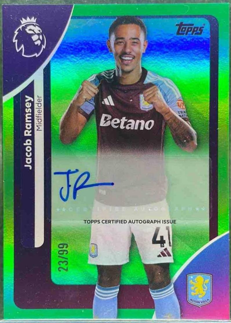 Jacob Ramsey #AC-JR 2025 Topps Premier League Autograph