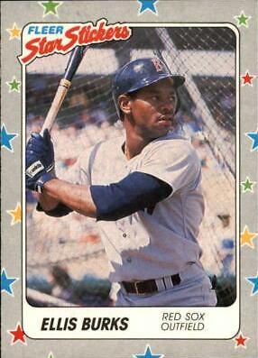 Ellis Burks #6 Baseball Cards 1988 Fleer Star Stickers