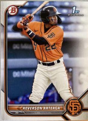 Aeverson Arteaga #BP-82 Baseball Cards 2022 Bowman Paper Prospects