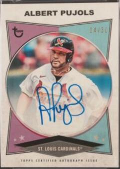 Albert Pujols #AC-AP Baseball Cards 2023 Topps Brooklyn Collection Autographs