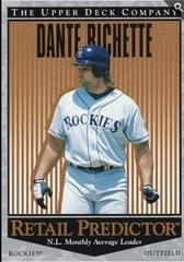 Dante Bichette #R53 Baseball Cards 1996 Upper Deck Retail Predictor Prices
