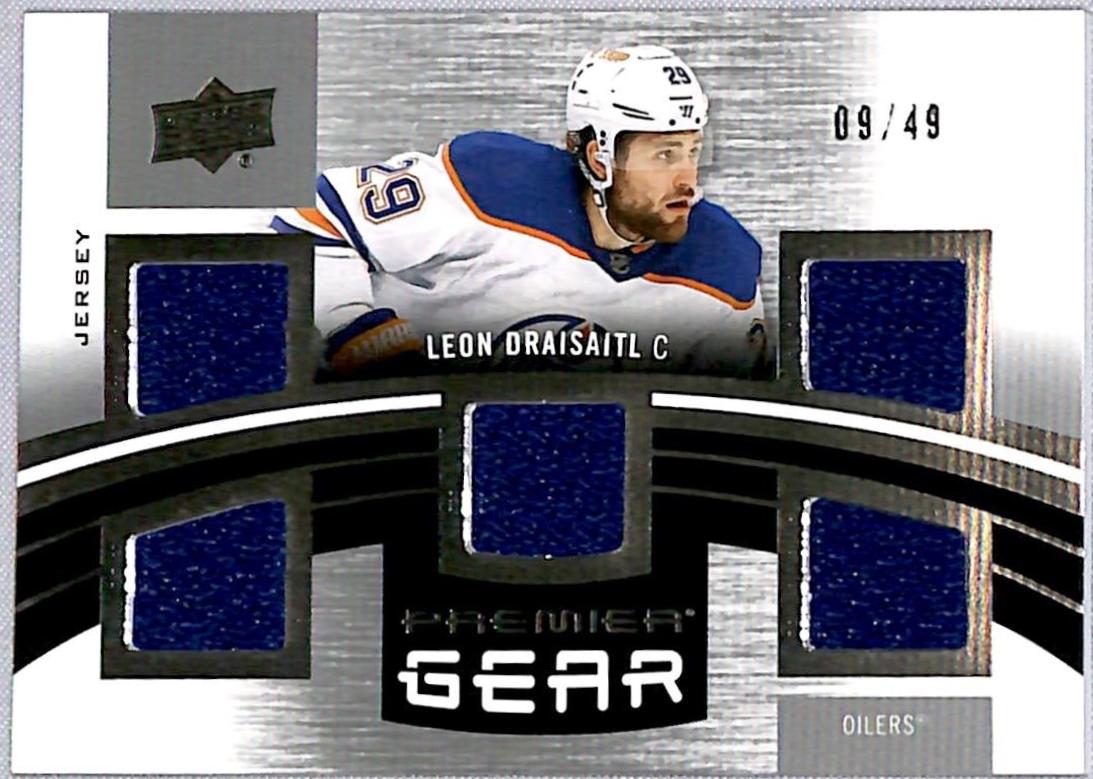 Leon Draisaitl #PG-LD Hockey Cards 2023 Upper Deck Premier Gear Jersey