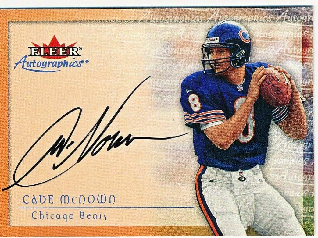 Cade McNown Football Cards 2000 Fleer Autographics