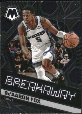 De'Aaron Fox #12 Basketball Cards 2022 Panini Mosaic Breakaway