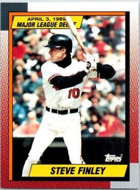 Steve Finley #37 Baseball Cards 1990 Topps Major League Debut