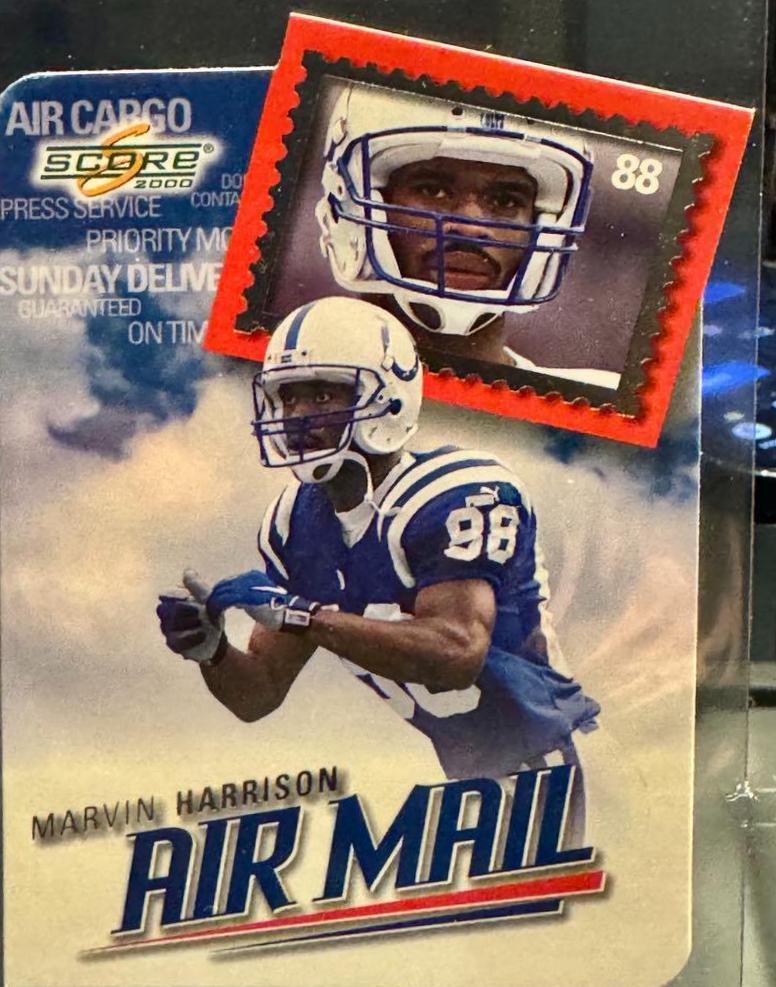 Marvin Harrison #AMO5 Football Cards 2000 Panini Score Air Mail