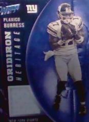 Paxico Burress #GH-PB Football Cards 2021 Panini Prestige Gridiron Heritage