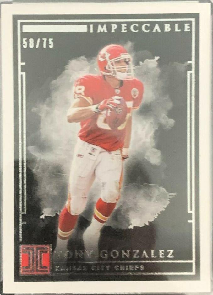 Tony Gonzalez #3 Football Cards 2019 Panini Impeccable