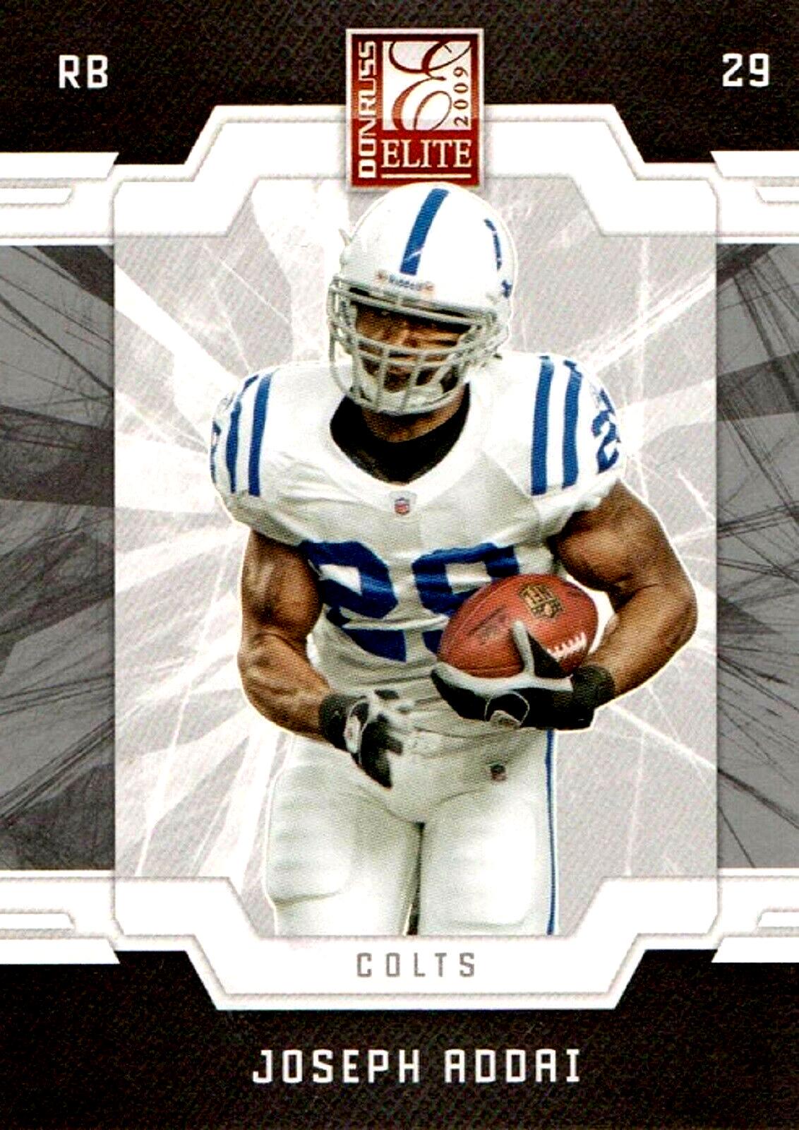 Joseph Addai #43 Football Cards 2009 Panini Donruss Elite