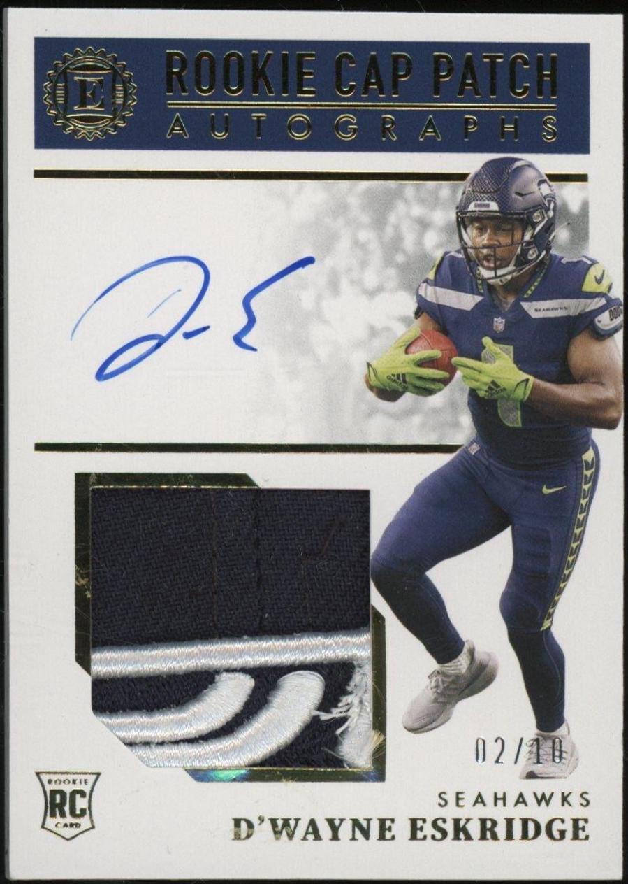 D'Wayne Eskridge [Cap Patch Autograph Gold] #146