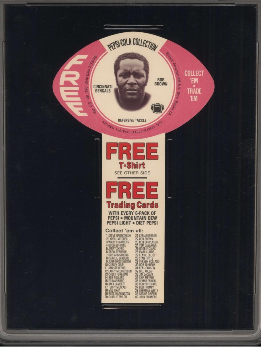 Bob Brown #22 1976 Pepsi Discs Football