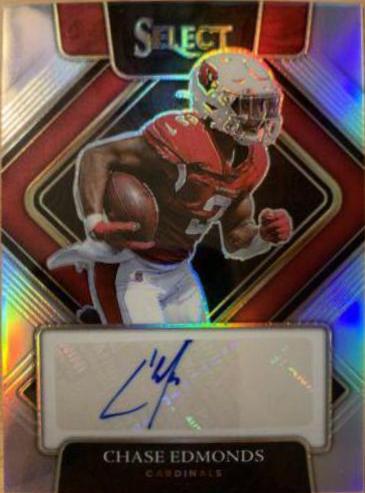 Chase Edmonds #SIP-CED Football Cards 2021 Panini Select Signatures Prizm