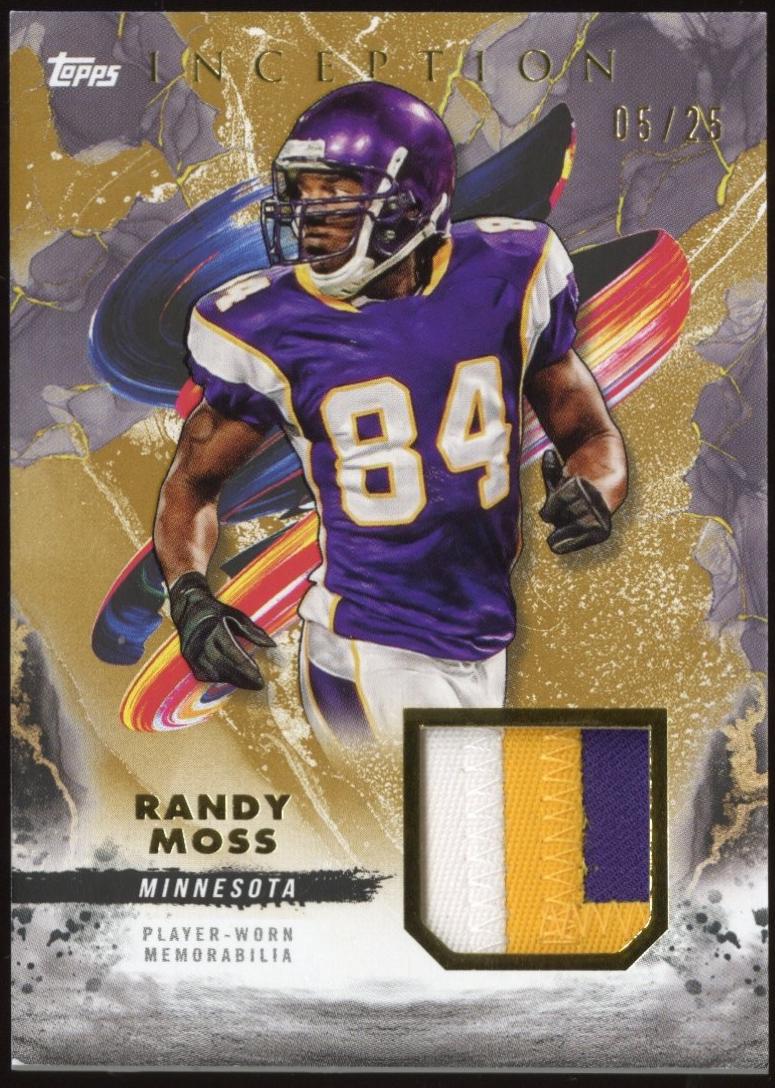 Randy Moss [Gold] #RC-RM Prices | 2024 Topps Inception Relic | Football ...