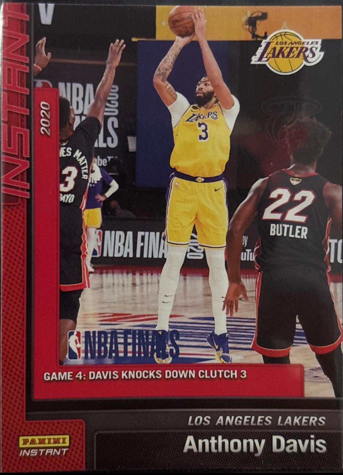 Anthony Davis #24 Basketball Cards 2019 Panini Instant Lakers NBA Champions